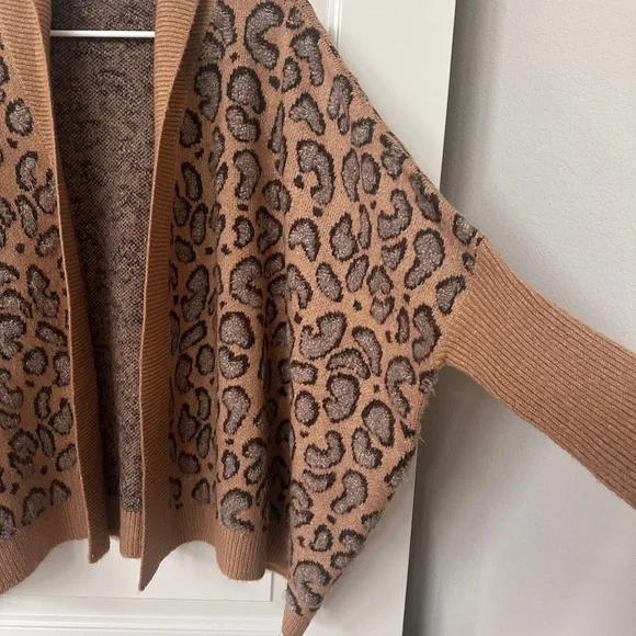 Anthropologie animal print open cardigan - Picture 3 of 4